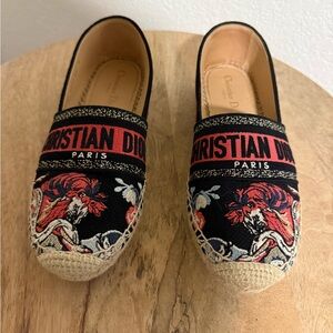 Dior Black and Red Espadrilles